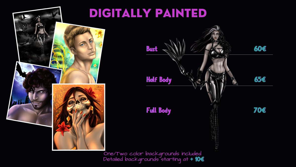 ZyborgKitten's tweet photo. I am now open for commissions💜
 
Please check out the various styles and prices below, as well as more examples in the comments.
Or PM me for more information or commission related questions💜

#commissions #commissionsopen #commisionart #ocart #ttrpgart #originalcharacter #art https://t.co/TkCO62g5Wv