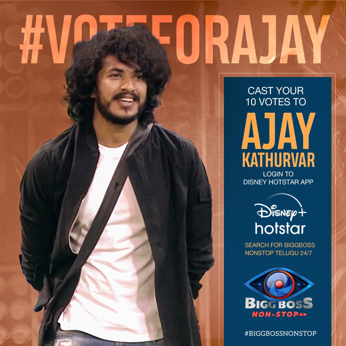 ajaykathurvar's tweet photo. It's again the testing time.
Your love, support and my strength...!!
Let's Cast All Your 10 Votes To #Ajay & Save Him From Elimination ๐ฅ
#TeamAjay #Ajay #AjayKathurvar #Sanki #TeamSanki
#BiggBossNonStop #BiggBoss
#BiggBossTelugu #BiggBossOTT
#BiggBoss6 #BiggBossTelugu6 https://t.co/ivimplbRRC