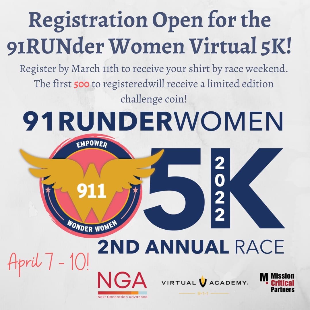 We are proud to sponsor this year's 911der Women Virtual 5K! Many of us have signed up to participate this week as well.
#911derWomen #VirtualAcademy911