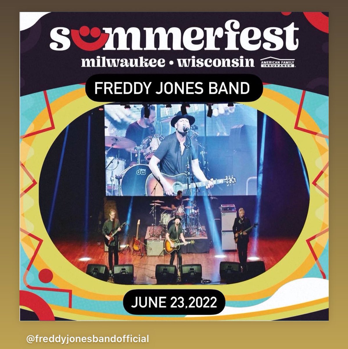 Rich Ross (@richross13) on Twitter photo Catch Freddy Jones Band at <a href="/Summerfest/">Summerfest</a>  June 23, 2022! Catch Freddy Jones Band at <a href="/Summerfest/">Summerfest</a>  June 23, 2022!