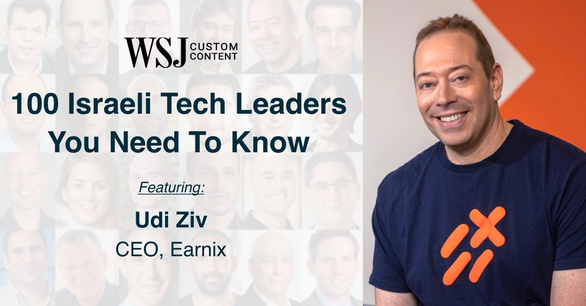 A well-deserved recognition for Earnix CEO Udi Ziv, featured as an "Israeli Tech Leader You Need To Know" by The Trust at The Wall Street Journal!
 
Check it out 👉  ow.ly/hUQw50Iy0CS

#wsj #earnix #insurtech #fintech #startupnation #israelitech