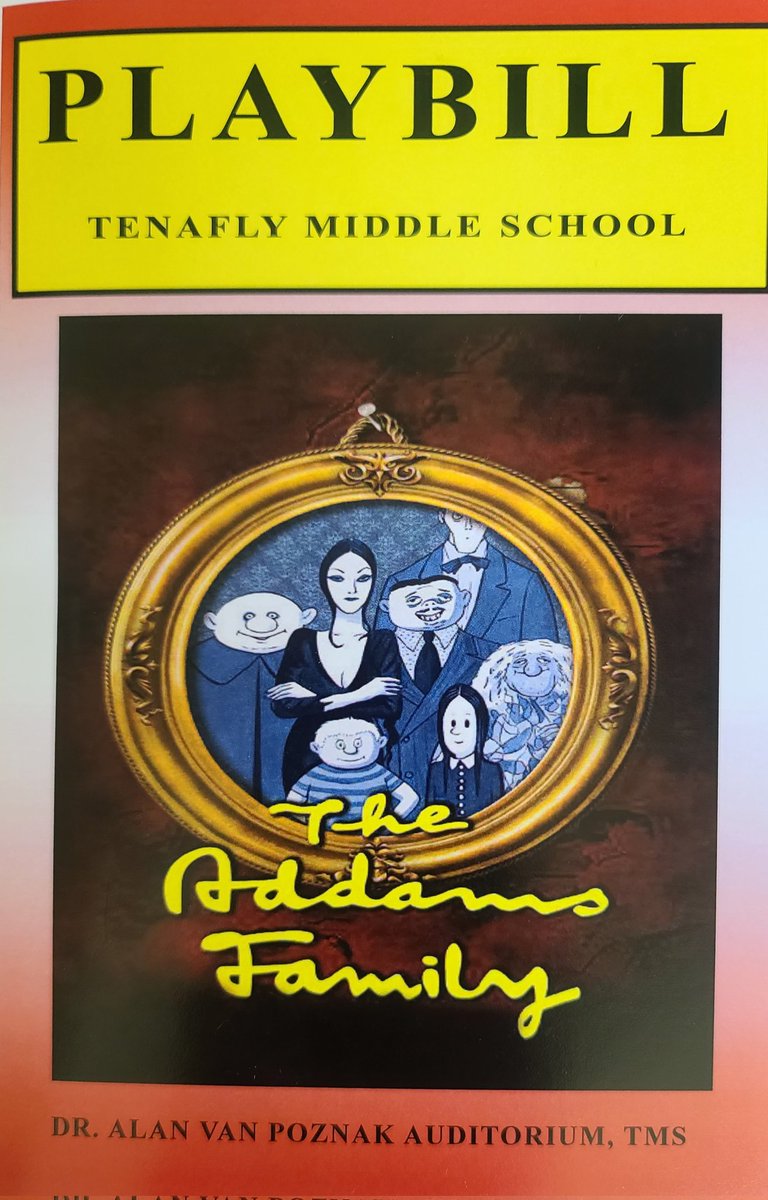 "Full Disclosure"! A huge SHOUT OUT to the Cast/Crew of TMS' The Addam's Family!  Awesome job!  😍🤩  Thank you, Mr. Fabbo, Mrs. Girvan, Ms.Rizzo, TMS HSA, Patti Flynn and our incomparable Director/Choreographer, Susan Bernstein Vardy! 💕 <a href="/TenaflySchools/">Tenafly Public Schools</a> <a href="/MiddleTenafly/">Tenafly Middle School</a> @johnfabbo