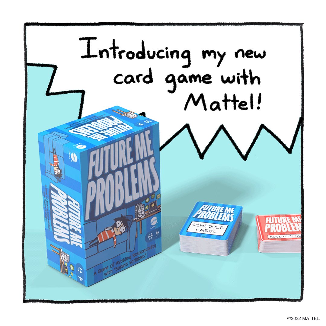 SarahCAndersen's tweet photo. Hey friends! I’m excited to announce that I’m officially launching a fundraising campaign for my upcoming game, FUTURE ME PROBLEMS, in partnership with Mattel Creations. https://t.co/ML3UTp3t62