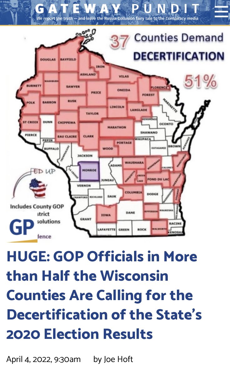 Jules31415's tweet photo. Will Wisconsin be the first domino to fall? #DecertifyWisconsin https://t.co/5ervgJnMMJ
