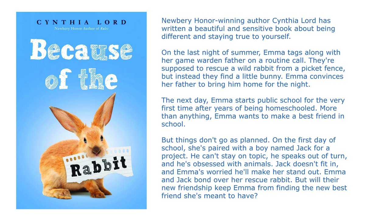 BookBankCanada's tweet photo. We have re-launched our Book of the Month w/ 2 great titles: Because of the Rabbit by Cynthia Lord & A Voice for the Spirit Bears by Carmen Oliver, illus by Katy Dockrill. The #bookofthemonth is as an extra book to take home to enjoy.
#books4kids #keepreading #springtimereads https://t.co/QK6uBhOveW