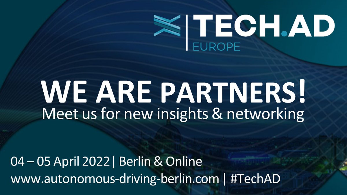 IbeoAutomotive's tweet photo. The #Tech.AD Europe opened its doors today, where the most influential autonomous vehicle experts and executives will connect online and live in Berlin. @IbeoAutomotive is partner of the event. Our team looks forward to two days of inspiring discussions with you. Come visit us! https://t.co/I54rGMWE6d
