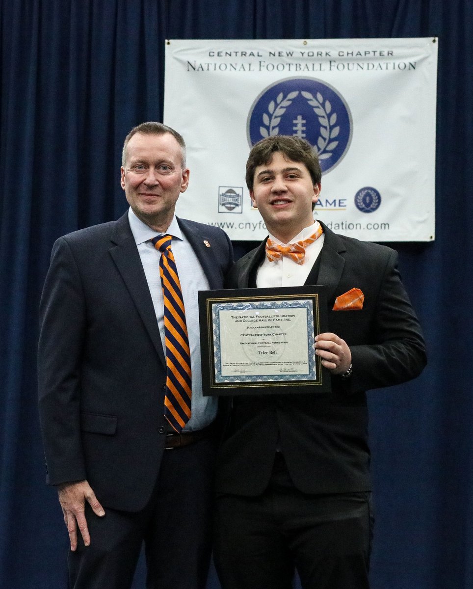 ESMSchoolDist's tweet photo. Congrats to Tyler Bell, who received a CNY Chapter of National Football Foundation 2022 scholar-athlete award! Also our retiring head coach Kevin DeParde, who was named Outstanding Contributor to Amateur Football! https://t.co/4ZWDLGaJGp https://t.co/izoRtXXkn2