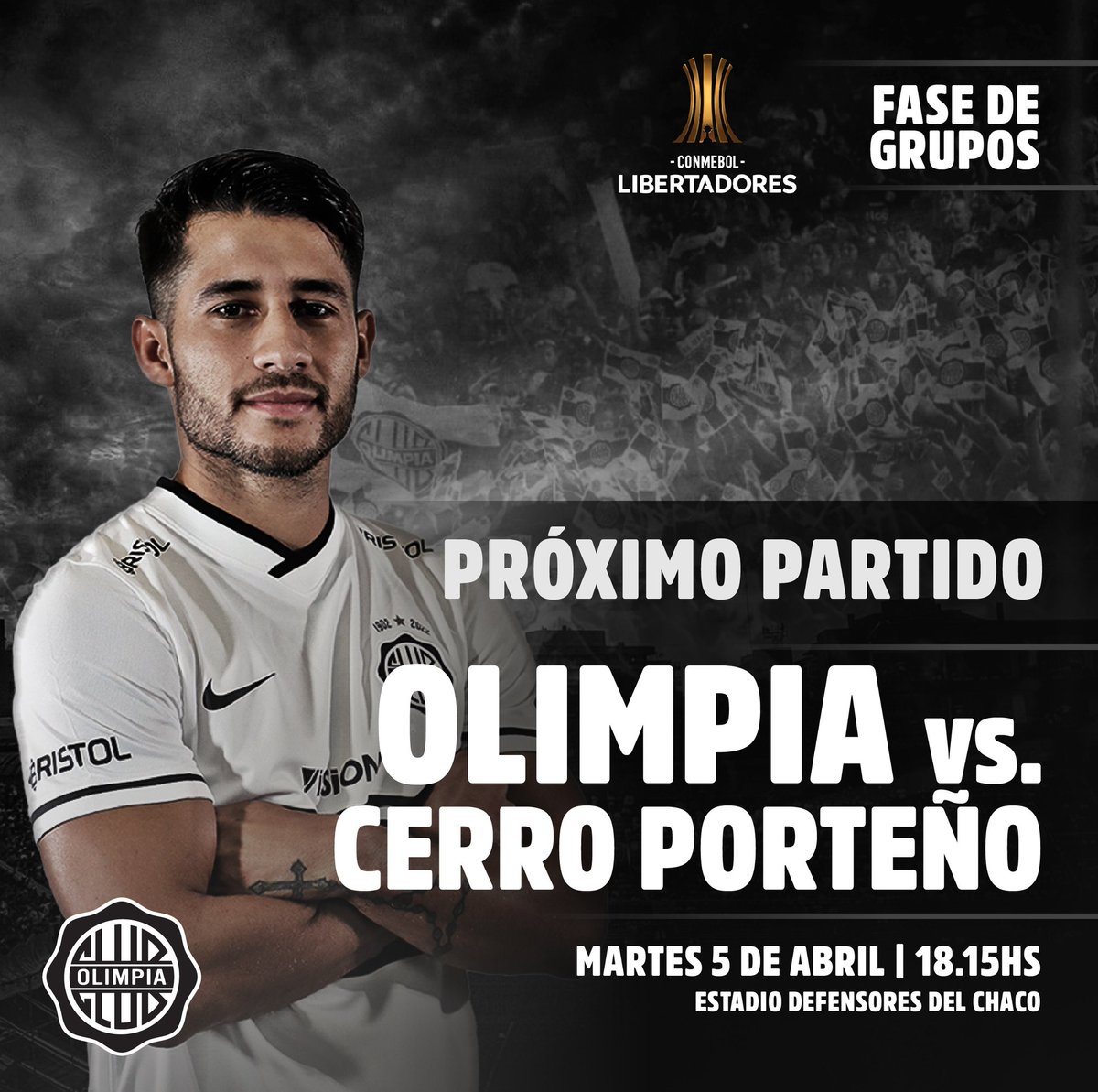 ⚪⚪⚪⚪⚪...M A Ñ A N A .. ⚪⚪⚪⚪⚪⚪
⚫⚫⚫⚫⚫.... J U E G A ....  ⚫⚫⚫⚫u⚫⚫
⚪⚪⚪⚪⚪ <a href="/elClubOlimpia/">Club Olimpia</a>⚪⚪⚪⚪⚪

#VamosOlimpia 
💪💪🏳️🏴↩️❗