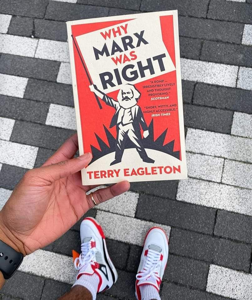nyeusi_waasi's tweet photo. "For the first time in history, our prevailing form of life has the power not simply to breed racism and spread cultural cretinism, drive us into war or herd us into labour camps, but to wipe us from the planet." 

- Terry Eagleton, Why Marx Was Right. https://t.co/Xhjv88A83o