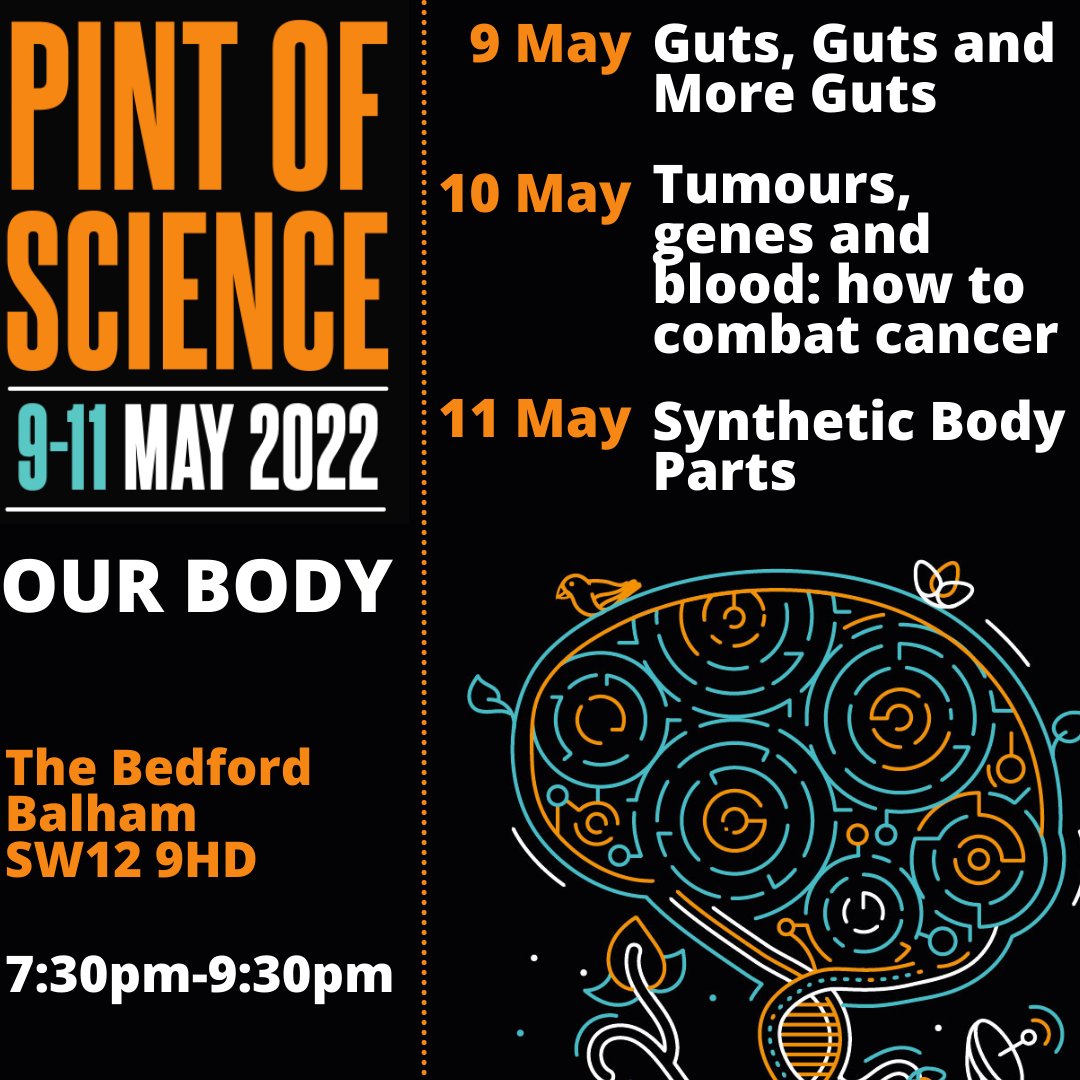 natha_schmidt's tweet photo. 🦠The Good, The Bad and The Ugly 🦠 - discover how our own gut bacteria can influence our health for the better or the worse w/ @Boobybiome and @Mauri_group 

📆May 9th 
🗺️ @TheBedfordPub
🎟️https://t.co/zodswQk3JD

#pint22 #pint22ucl #scicomm #microbiome #OurBody https://t.co/tKL1erlbua