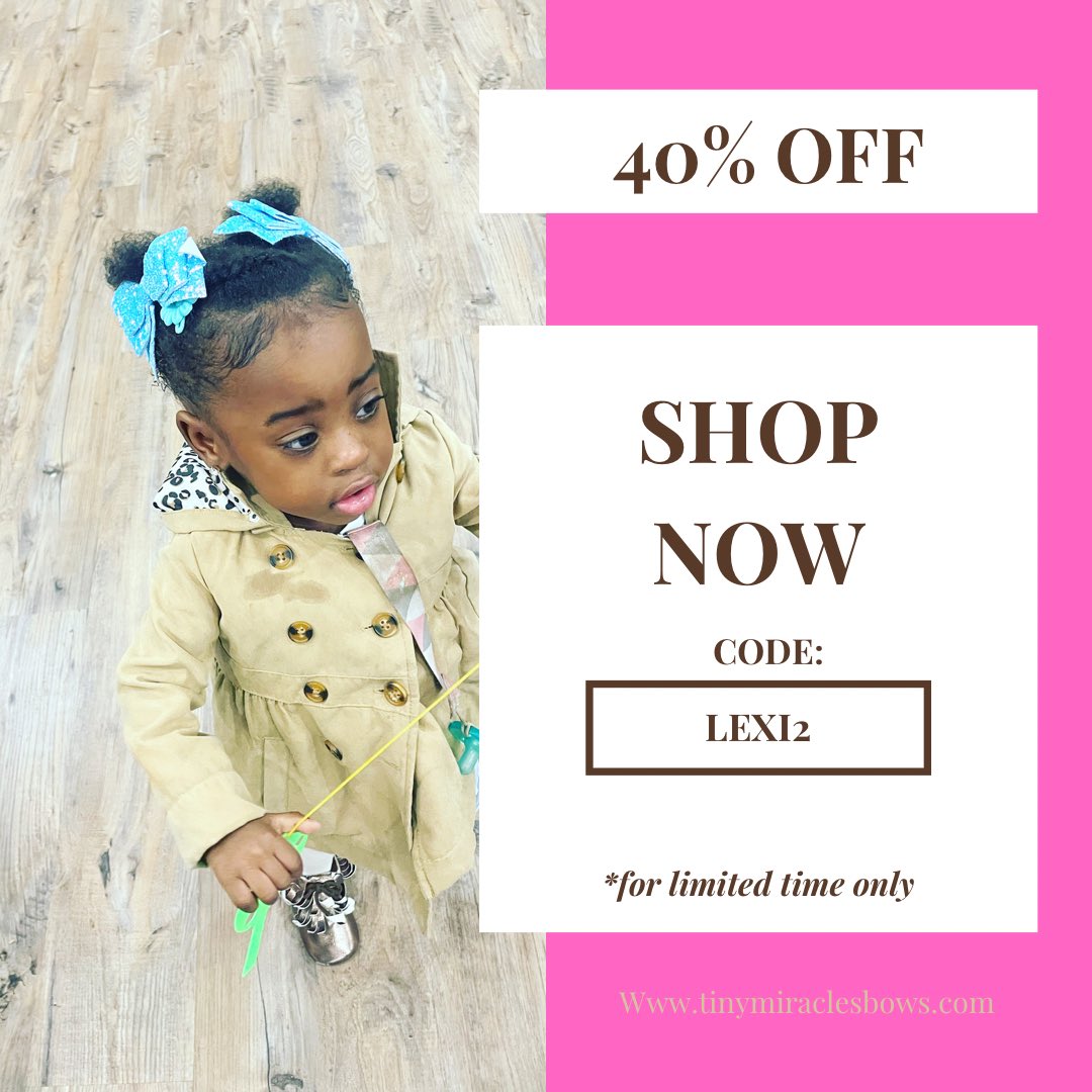 bows_tiny's tweet photo. It’s the CEO’s birthday week so we are having a sale ! Get 40% off your next order with code Lexi2 !

https://t.co/wquDzO68oi https://t.co/5ZigwFvqYj