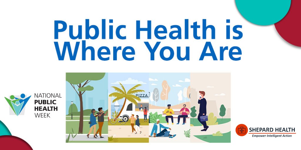 SHEPARDHEALTH's tweet photo. This week is #NationalPublicHealthWeek. This year’s theme, Public Health Is Where You Are, celebrates what we know is true: The places where we are, physically, mentally, and societally, affect our health and our lives.
#NPHW #publichealth #healthcare #mentalhealth #shepardhealth https://t.co/w8fuROV3AI