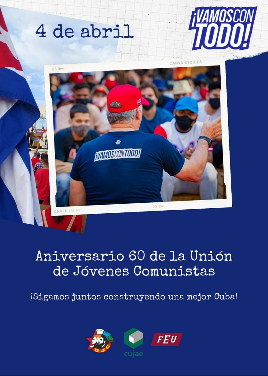 Hoy estamos llegando a #60Años, con grandes misiones y mucho entusiasmo.
Los que amamos la organización, tenemos la misión de lograr que mientras más años cumpla, más joven sea.🇨🇺
Muchas felicidades a los militantes y a los que sin serlo, comparten el combate por un mejor país.