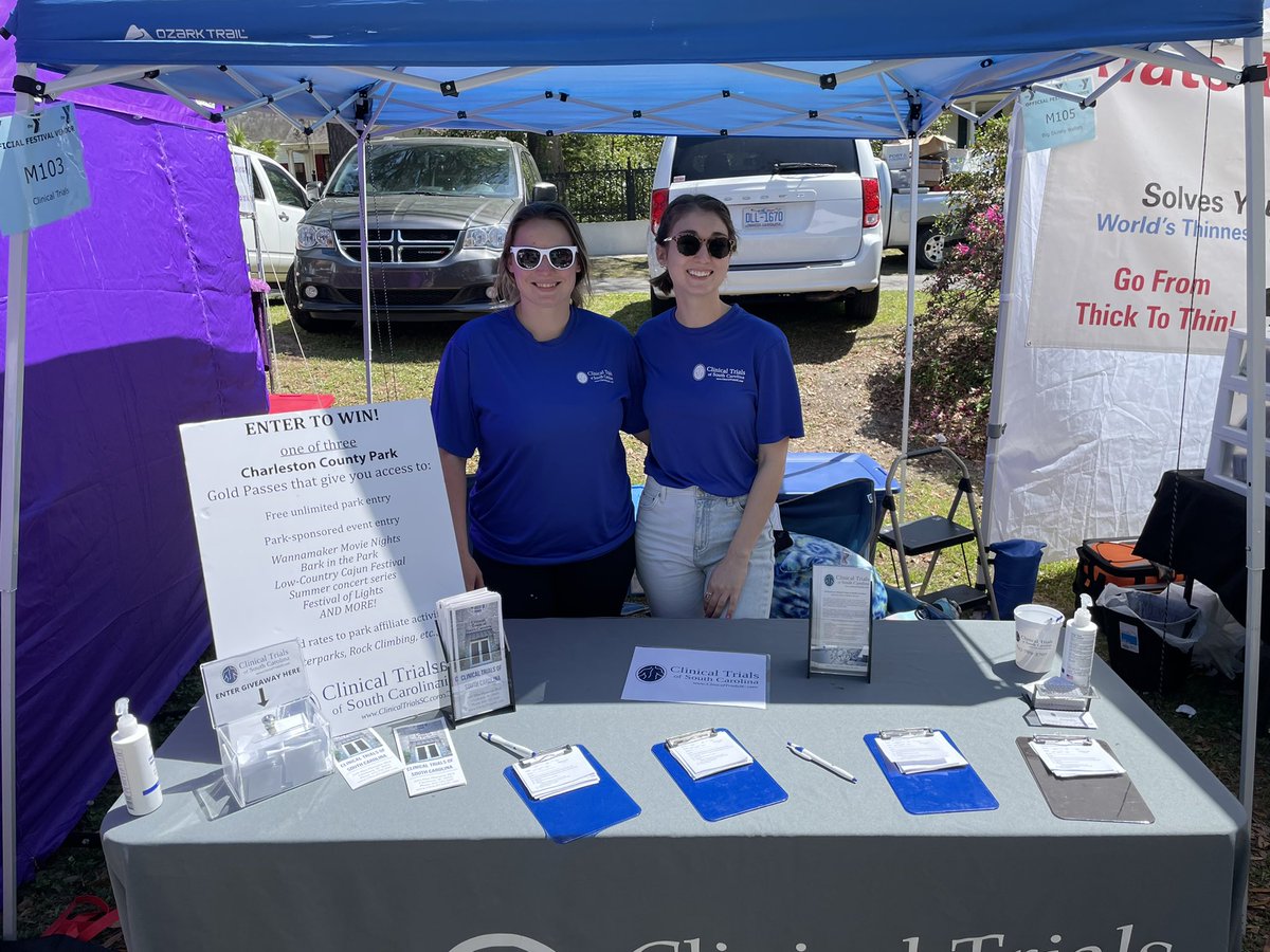 ClinicTrials_SC's tweet photo. Our team had so much fun at the #FlowertownFestival this past weekend. 

Thank you to all those who stopped by our booth!

#ClinicalTrialsOfSC https://t.co/MDnsgGh6ns