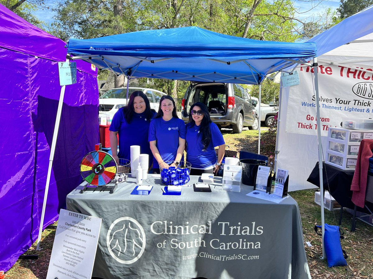 ClinicTrials_SC's tweet photo. Our team had so much fun at the #FlowertownFestival this past weekend. 

Thank you to all those who stopped by our booth!

#ClinicalTrialsOfSC https://t.co/MDnsgGh6ns