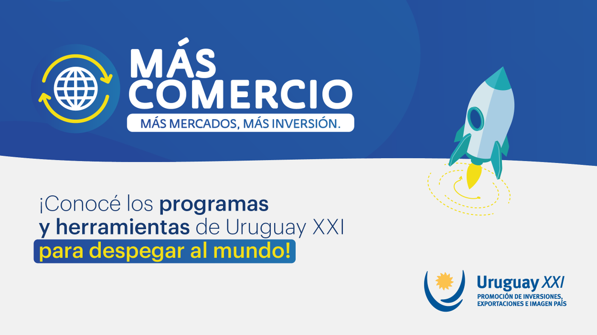 #CONVOCATORIA | Inscribite a MÁS COMERCIO: edición Colonia. 
Un ciclo de talleres que tienen como objetivo apoyar a las empresas uruguayas en su proceso de internacionalización. 

🗓️Martes 5/4
⏰19:30hs

⬇️bit.ly/3LuiFiP