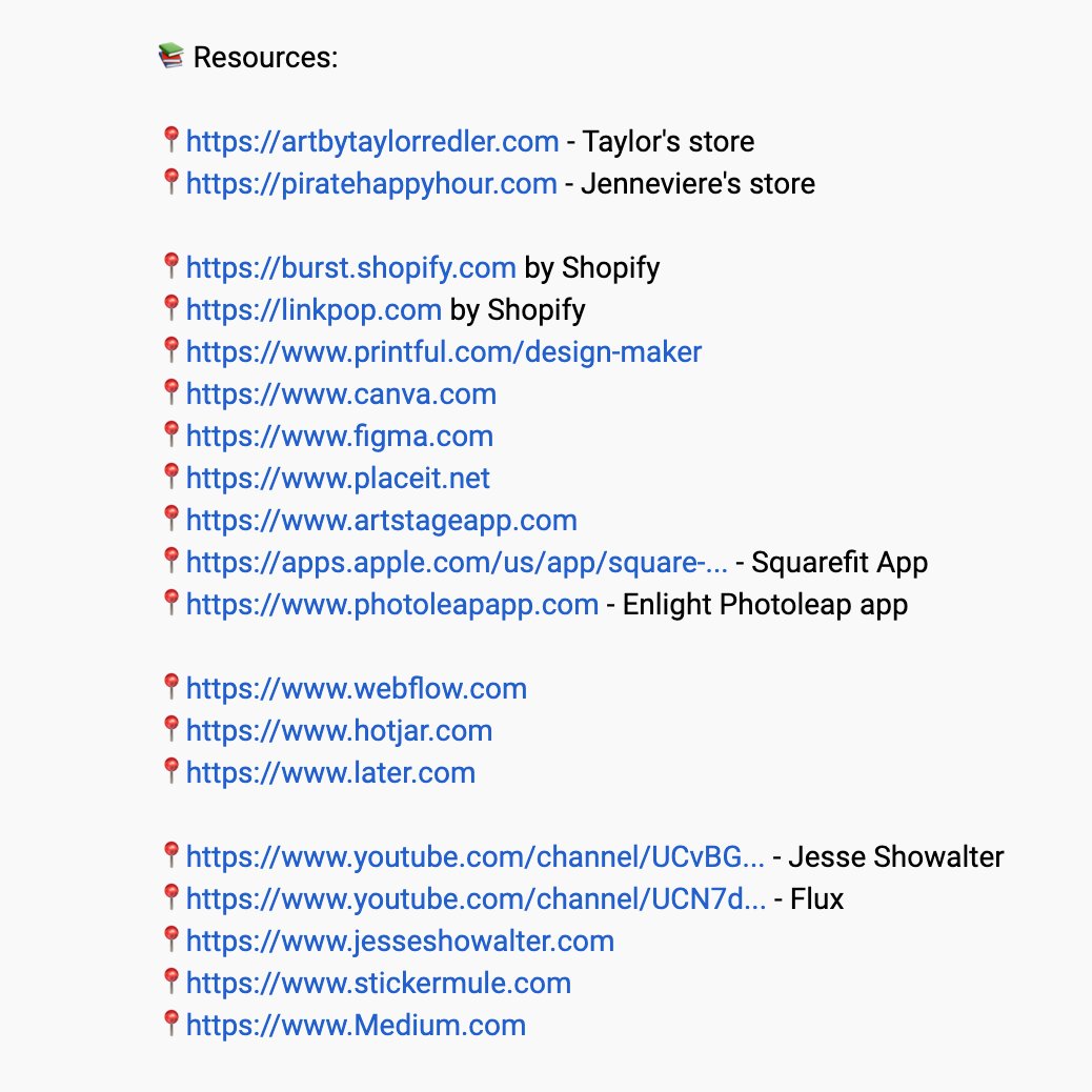 Printful's tweet photo. Here are some resources our #PrintfulThreads experts mentioned when giving advice on how to use design to improve ✔️ #onlinestore sales, ✔️ brand trust, and ✔️ your checkout process. Check out all the presentations ➡️ https://t.co/El1PKfvr0R and learn how to succeed! https://t.co/cgb1rRBepv