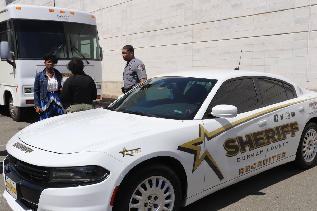 DurhamSheriff's tweet photo. #ThankYou @DurhamCounty Manager Sowell for coming to visit #DCSO on Friday. We were so pleased to meet you in person and show you around. #K9Reggie says come back any time. #HonorDutyService #OneCommunityOneDurham https://t.co/ZgYUGEm799
