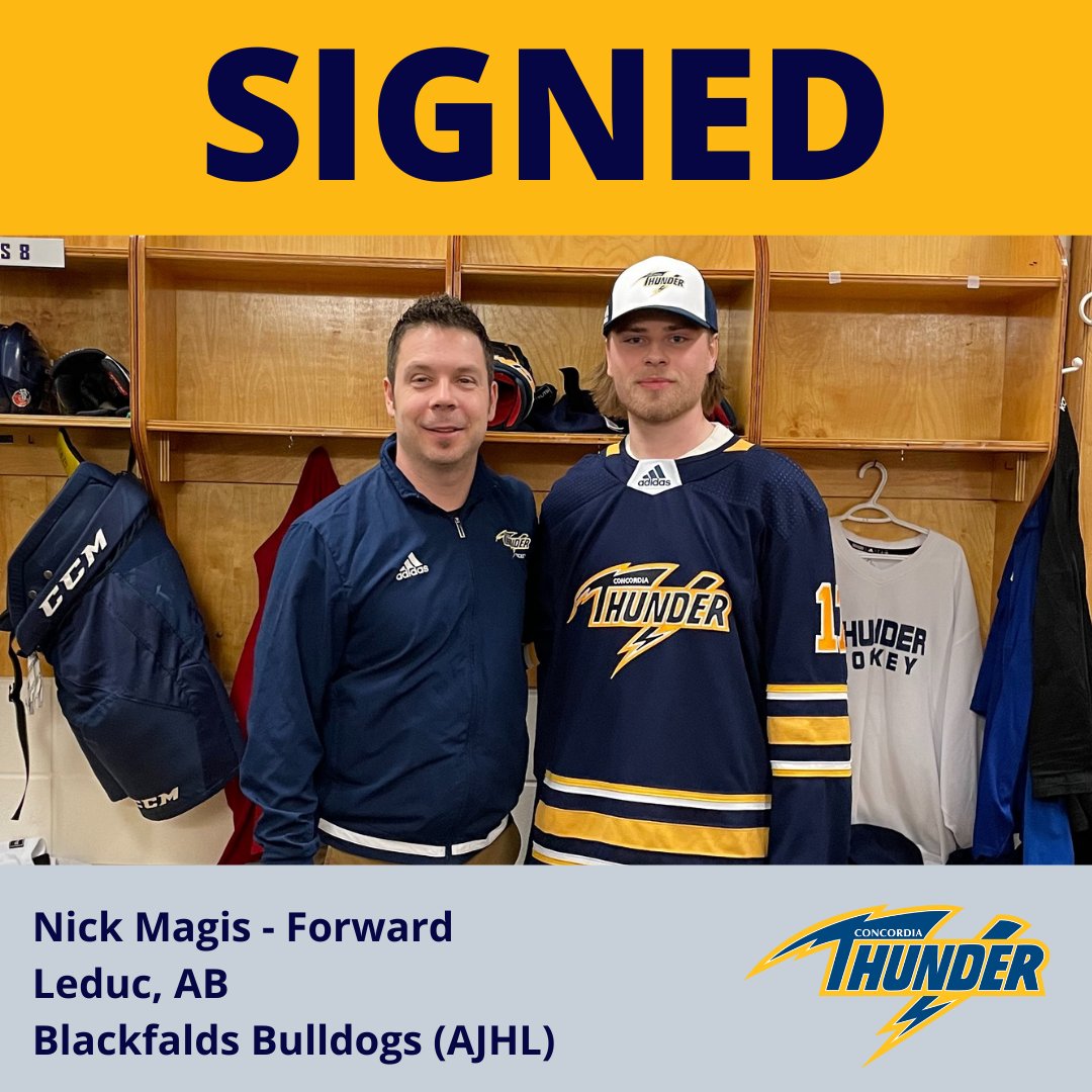 CUE_Athletics's tweet photo. HKY: The #Thunder Men's Hockey 2022-23 recruiting class continues to grow, adding forward Nick Magis (Leduc, AB)! 

#GoThunder #FearTheBOOM https://t.co/iEY1KRW4Uv
