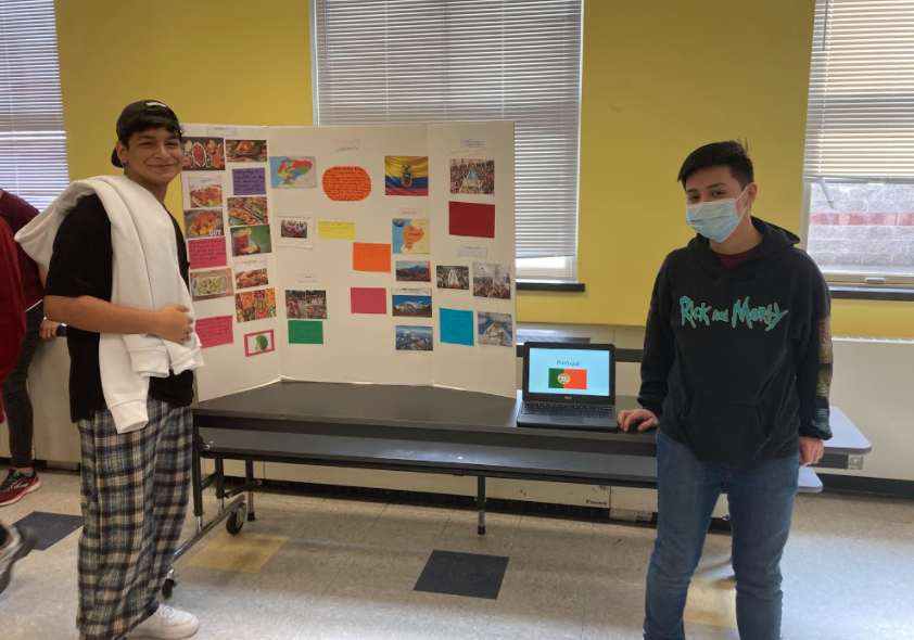 AIC_Dual's tweet photo. Students in Ms. Carroll's ENL classes conducted research on a country of their choice. They shared their work with younger students who completed a scavenger hunt to find facts about the geography and culture of these countries. @AlbanyENL @albanyschools #allinforalbany https://t.co/6oZVDFlqaU