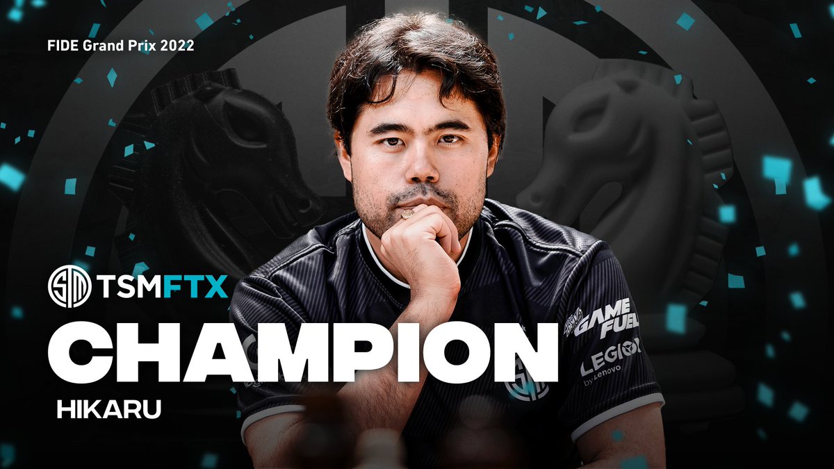 TSM's tweet photo. AND ANOTHER ONE 🏆

HUGE congratulations to @GMHikaru for taking home another 1st Place in the FIDE Grand Prix 2022! This result guarantees him a spot in the prestigious Candidates Tournament. https://t.co/OibJsVo1HX
