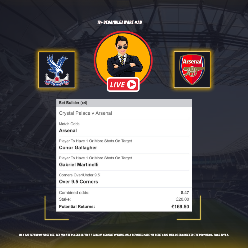 BennyBoyTips's tweet photo. 🚨#PALvARS BET BUILDER IS LIVE!

Add it to your bet-slip here👇
https://t.co/Xks61idF4N

Sign up &amp; get money back in cash if it loses here: https://t.co/7melohaxIv

18+ BeGambleAware AD https://t.co/R9hEt7k9Ie