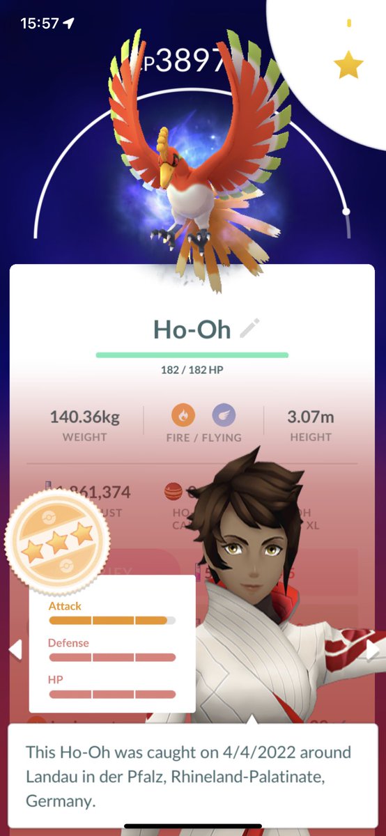 5OOgrHack's tweet photo. I’m super happy with my apex shadow ho-oh 🔥 #PokemonGO #Pokemon https://t.co/XfjRzKgIAN