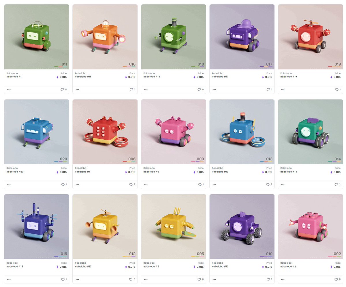 we_are_vivovivo's tweet photo. Day 1 completed, 111/888 of our vivobots have been released. 🤖🤖 Day 2 deployment underway!

#Robolobo #vivobots #OpenSeaCollection #NFT #NFTs #NFTCommunity #nftart #NFTartist #nftcollector #NFTartists #design #3Danimation #3dart #motiongraphics #animation #digitalartwork https://t.co/nEBMwSZweu