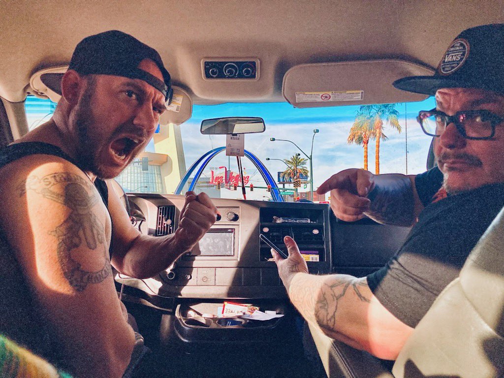 Force5Records's tweet photo. Fear & Loathing & RUCKUS in Las Vegas! The DRP & King Relik are killing it on the “Generators of Violence” Tour!
#skarhead
#dannydiablo
#nyhc
#thedrp
#concretedream
#kingrelik
#tonyslippaz
#joefatal
#force5records
#ruckusmovement
#tourlife
#musician https://t.co/5xHr1AZXzw