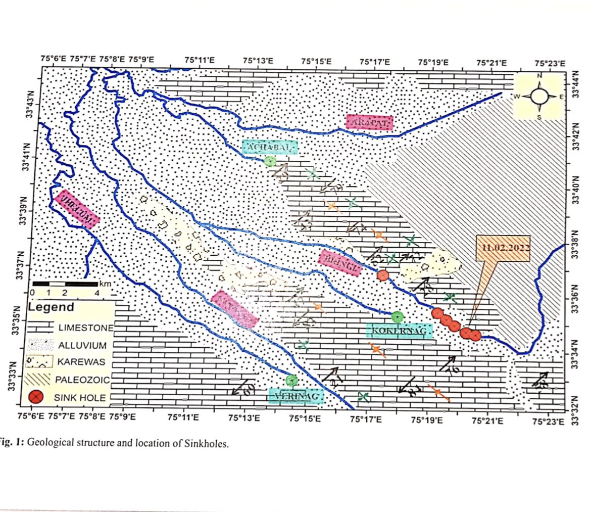 dr_piyushsingla's tweet photo. #KokernagSinkhole at Wandevalgam-
Tracer studies by NIT Sgr observed-‘Sinkhole has an outlet at Achabal at a distance of 16 Km from sinkhole.There cud be other outlets in near by areas’
Interesting inference from interesting phenomenon! 
@ndmaindia @nitsriofficial @nitishwarKumar https://t.co/Zd9aBavUMS