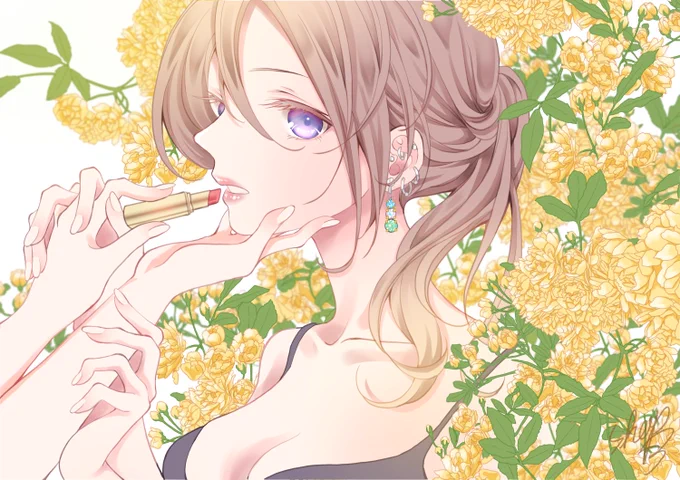 百合だと気付いて欲しいイラスト 