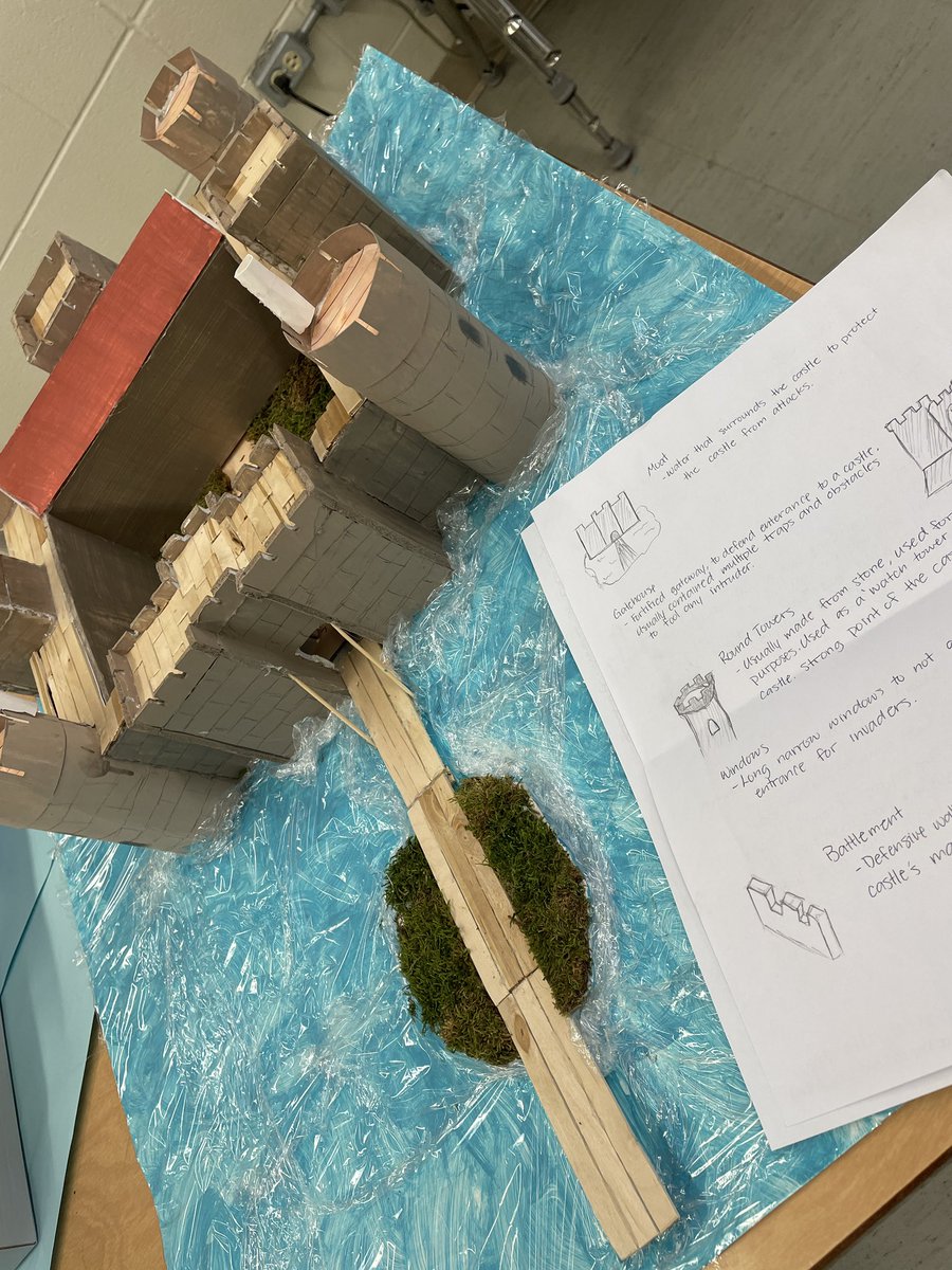 brooke_16's tweet photo. What an amazing final product for two students’ Medieval Europe unit project! They recreated a castle, labelled the elements of design, and decorated it with intricate details! I’m so proud of these kids! @ChinookSD @SCCHS_Comp https://t.co/Mx0ZE5U2hz