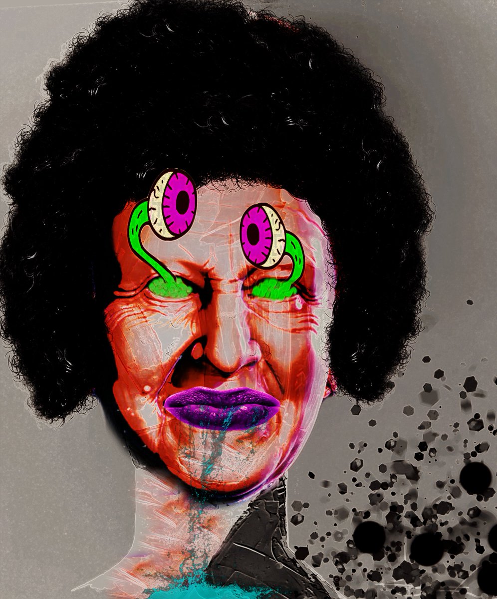 CryptoShamoo's tweet photo. FACE(S) #036, I just threw all my ideas on this one and this crazy was born. Keep creating, believe in your work and the collectors will come 💎 
Each item in my collection is rare 🫢
#nfts #nftart #art #cryptocurrecy #nftopensea  #PolygonNFT #artist #mondaythoughts #collector https://t.co/5z2YlcwYNY