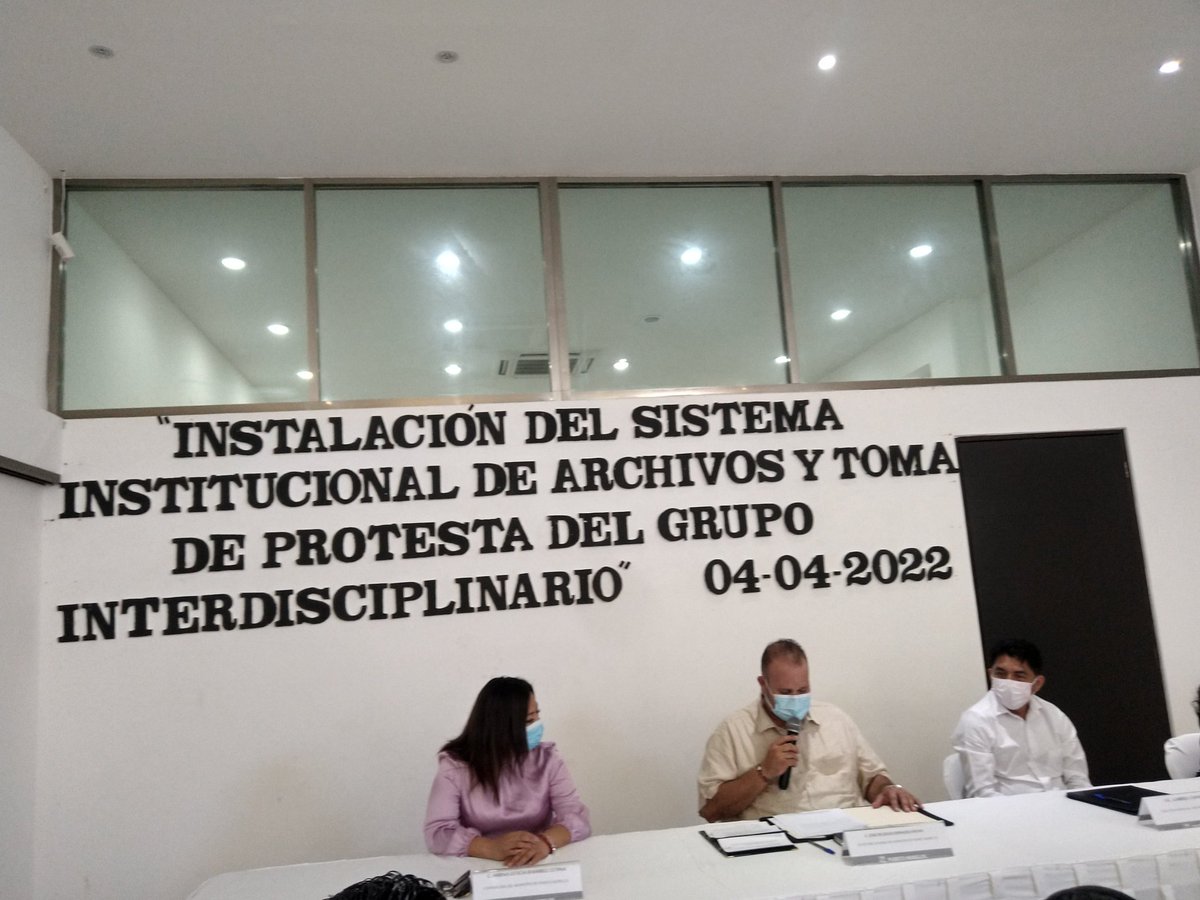 #LeyGeneralDeArchivos #InstalaciónDelSistemaInstitucionalDeArchivo Toma de Protesta del  #GrupoInterdisciplinario p/ la #Transparencia y #RendiciónDeCuentas en el #XIMunicipio <a href="/BlancaMerariPM/">Blanca Merari Puerto Morelos</a>   #QuintanaRoo presente el Director General del Archivo del Estado Gabriel Caamal Pérez.