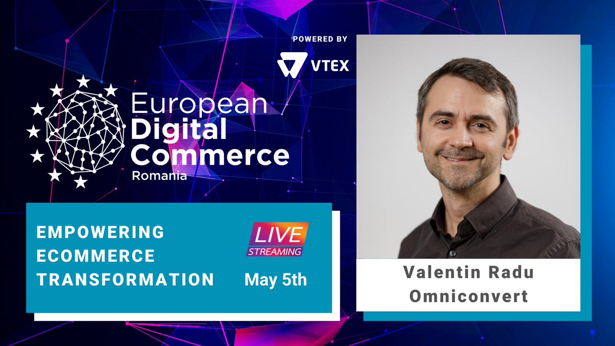 Omniconvert's tweet photo. Join @ValentinRadu at European Digital Commerce by @VTEXcommerce on May 5th! π€©
Click the link below to save your FREE seat ππ»ππ»
https://t.co/8CnHXhMD58
#EDC #EuropeanDigitalCommerce #VTEX #Omniconvert #CommerceExperts https://t.co/FAxW6H7xr1