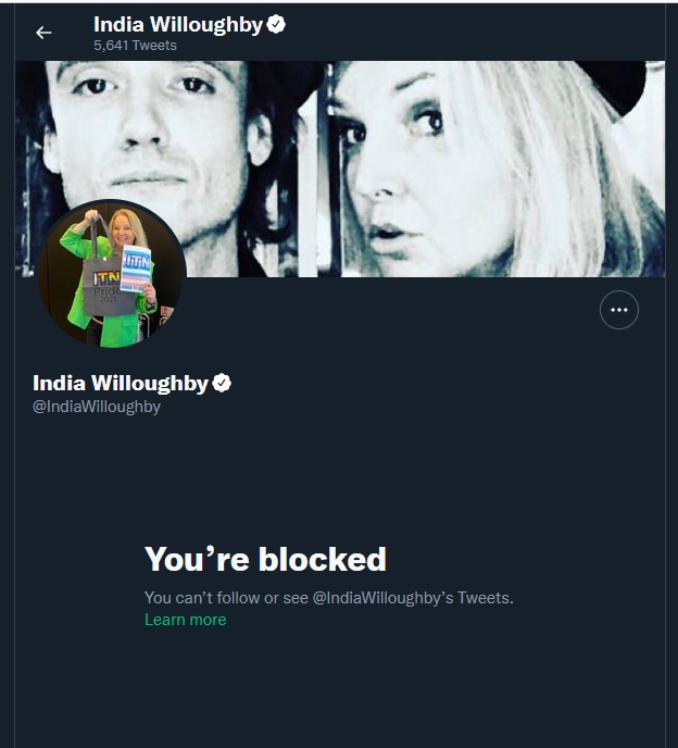 MutzUk's tweet photo. @IndiaWilloughby Not a #Simp or #Ally?

#BlockAndRun.

India highlights why the TRANS debate will never be resolved, because she has no interest in engaging in debate.
Just prolonging the oppression, so she can enjoy more attention and sympathy. https://t.co/ww0cwDv9mf
