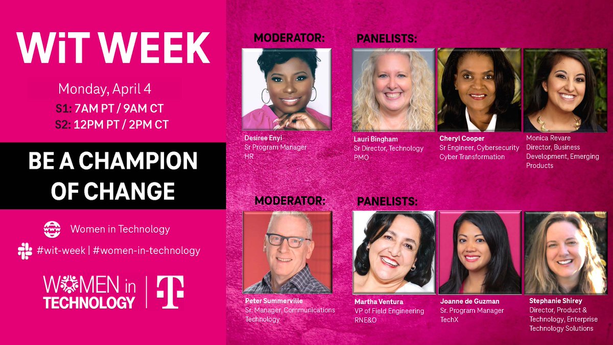 MichelleVega2's tweet photo. There is still one more session on this first day of #WiTWeek2022! And make sure you tune in tomorrow for more great conversations! https://t.co/1LA9PCfh8h