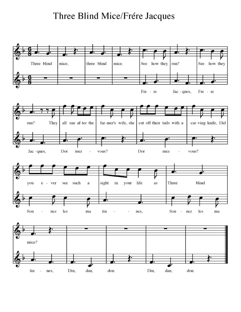 npi___'s tweet photo. Who remembers singing Frere Jacques/Three Blind Mice 3 part harmony during Music Class at school? #FrereJacques https://t.co/hLs9mtqLUk