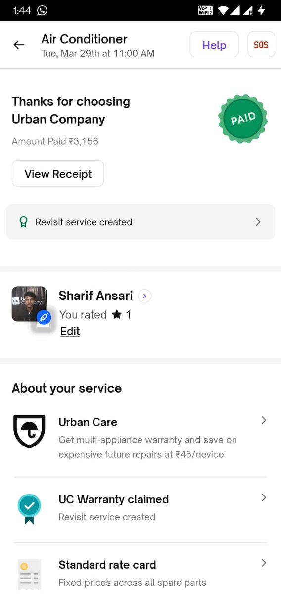 uttam_91's tweet photo. @urbancompany_UC the mechanic who came for servicing broke down blower fan of the split AC booked for servicing and have not got any assurance for fixing it back from your. It is just causing mental pain and agony in this scrotching heat. 
8433880656 7763069650 https://t.co/c02rd2Oxnb