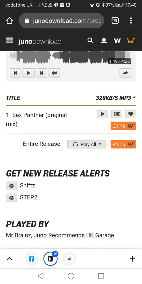 ShiftzUKG's tweet image. As if Sex Panther made it into @junodownload's recommended UK Garage chart though!

Mad to see how much love this track (which started as an @IAmGrime_ #sampledat entry) is getting 😍

Link in bio.

@NEW_UKG @garage_zone_ @UKGDaily #garage #NEWUKG #newukgarage #ukgarage