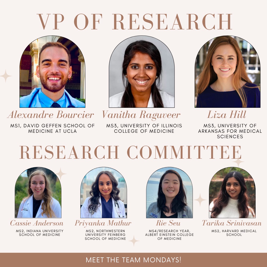 On this Meet the Team Monday, we highlight our VPs of Research and Research Committee.

Read there bios here: globalsurgerystudents.org/our-team