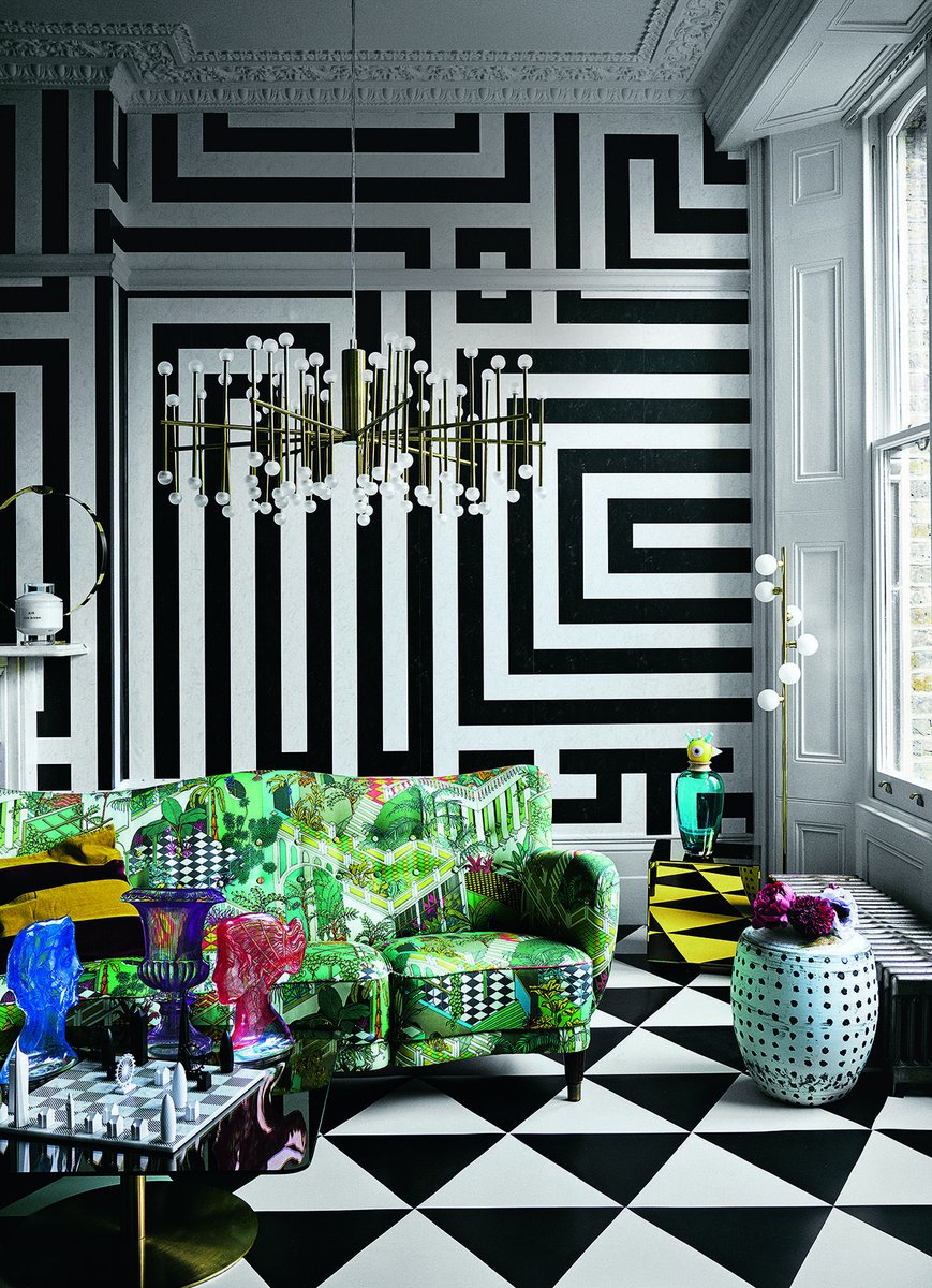 bivain's tweet photo. If a modern Alice from Alice in Wonderland grew up and decorated her home, it might look like this #maximalism #homedecor https://t.co/0lvetgF6ui