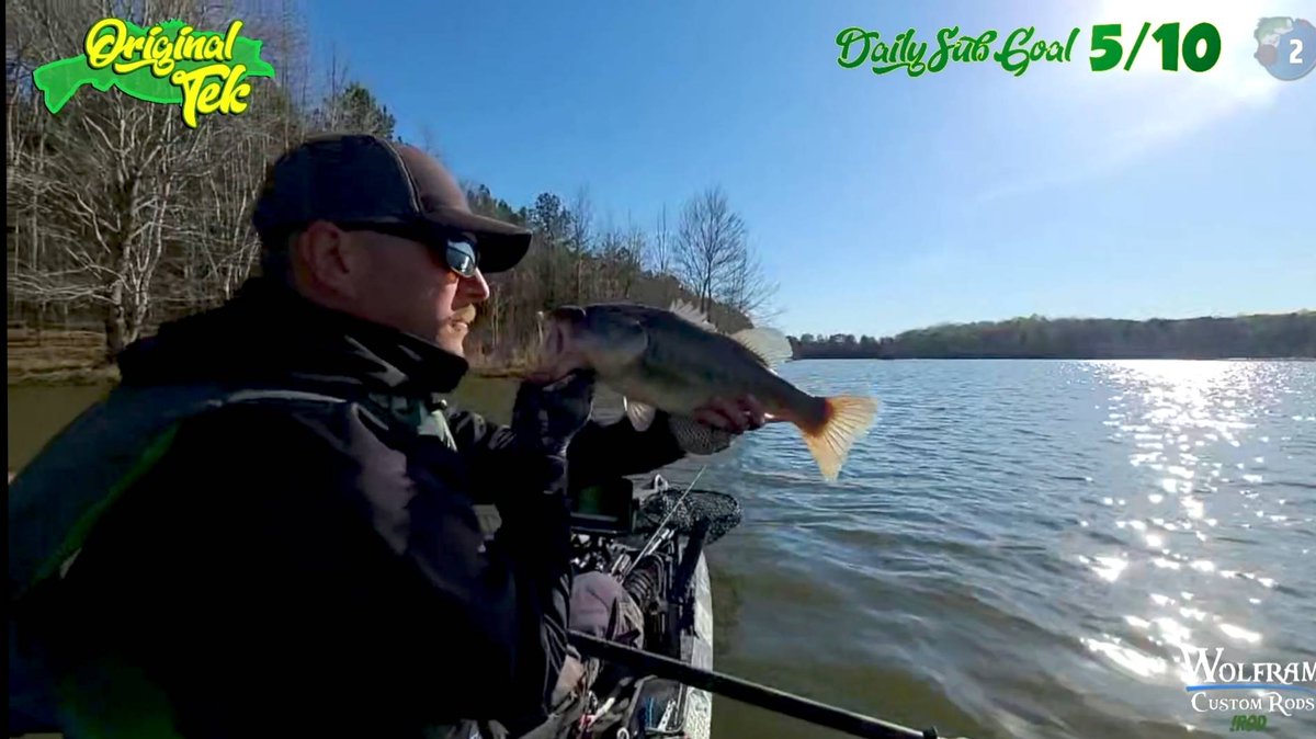 OriginalT3k's tweet photo. Thank you guys for hanging out during a great stream today! #taternation always coming through huge! Had fun, caught fish.... can't complain! #bass #fish #fishing #fishingstream #kayakfishing #kayakbassfishing #bassfishinglife #railblaza #yakgear #deepcreeklures #hrtackle #gotem https://t.co/2fxAnvb9va