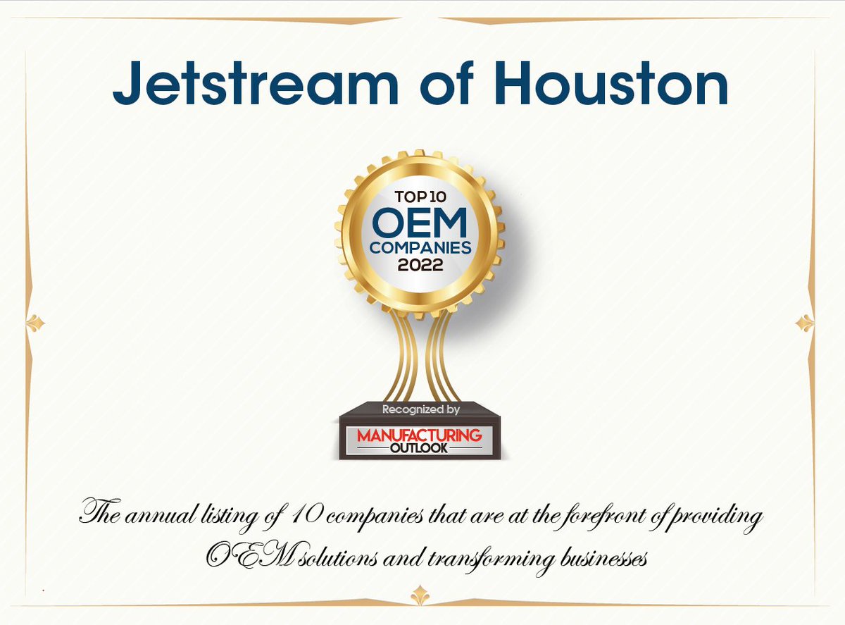 waterblast's tweet photo. It's with immense pleasure to announce that Jetstream has been recognized as one of the Top 10 OEM Solution Providers in 2022! 

Read the full article at https://t.co/03QAOvKbKK https://t.co/0CH6GNn3eS