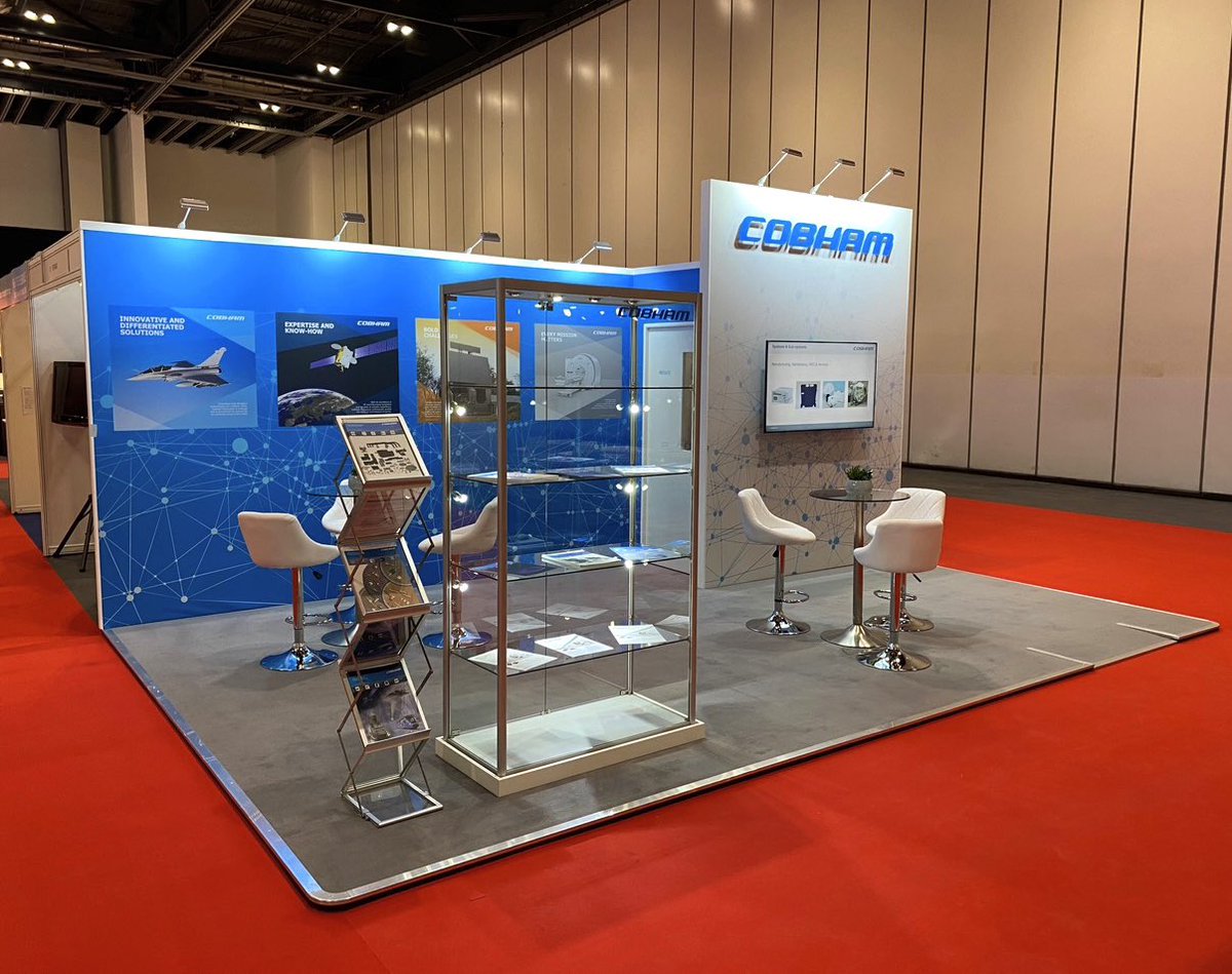 RTHltd's tweet photo. Another fantastic stand for Cobham at European Microwave 2022. Well done team! @CobhamSATCOM #eumw #eumweek #microwaves #exhibition #microwaveweek https://t.co/yIquGRReR5