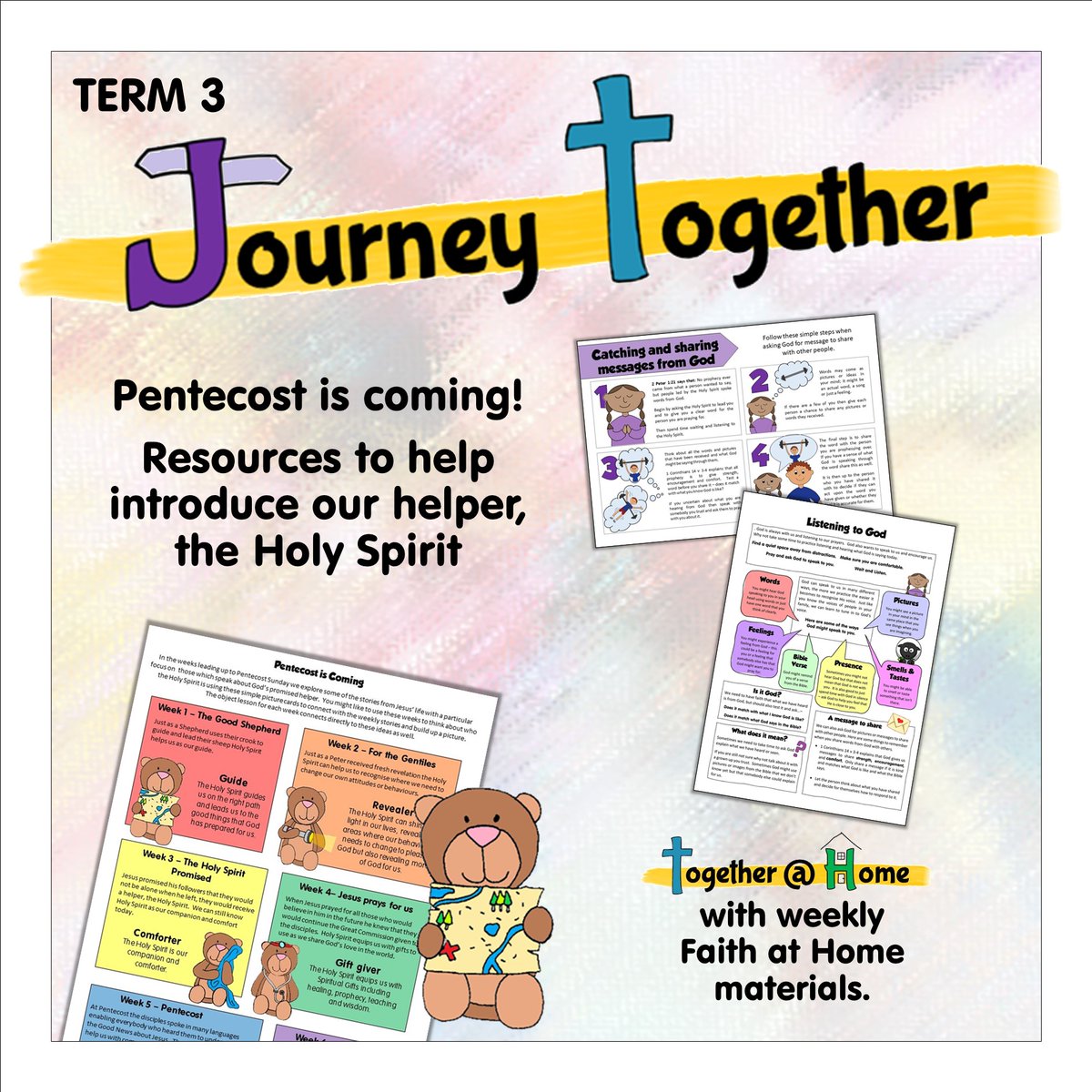 fs_resources's tweet photo. The first half of our Term 3 materials follow the New Testament readings as we prepare for Pentecost.  Explore together who our helper, the Holy Spirit is and how the Holy Spirit can help us to live for God. #lectionary #sundayschool #faithathome #kidmin #fammin https://t.co/PvoNJpXL40
