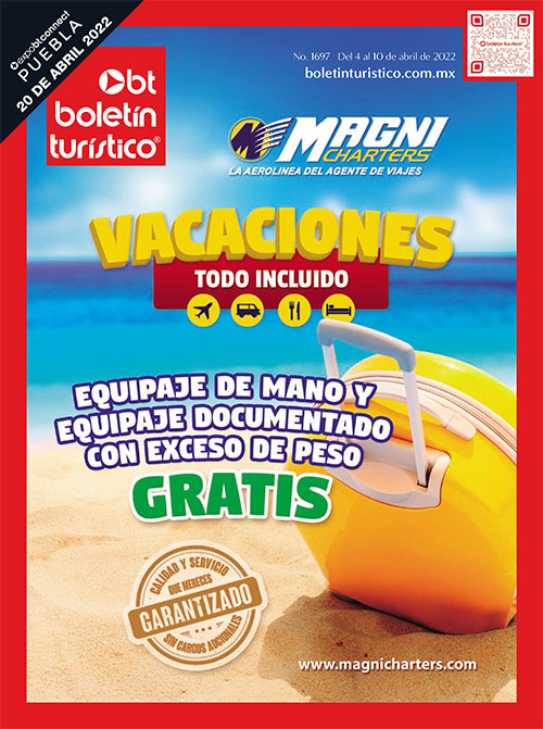 boletinmx's tweet photo. Consulta ya la edición No. 1697 de Boletín Turístico, ¡con las Vacaciones Todo Incluido de nuestros amigos de @Magnicharters! ✈️😎

Checa aquí la versión digital:
👉 https://t.co/9TEwLRNKUk https://t.co/srta1WD08T