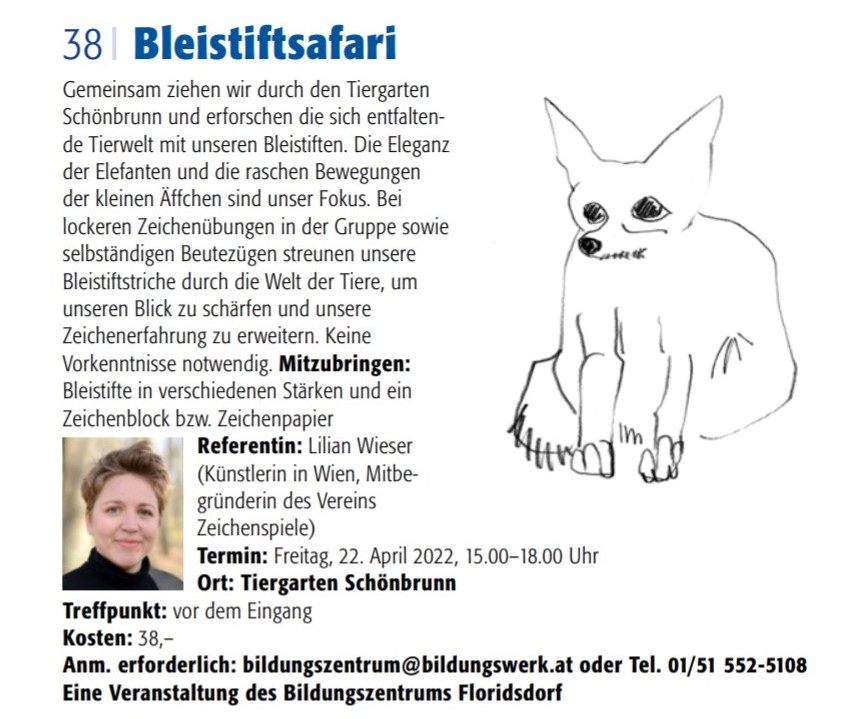 _oOiliOo_'s tweet photo. Am 22.4. 15-18 Uhr, leite ich einen #Zeichenworkshop im #TiergartenSchönbrunn.
Es wird ein #Schwarmerlebnis mit kollektiver Entscheidungsfindung im #Zeichenspiel. Bitte gerne teilen und weitersagen! #wien #zeichnen https://t.co/AEp0ofsTPd