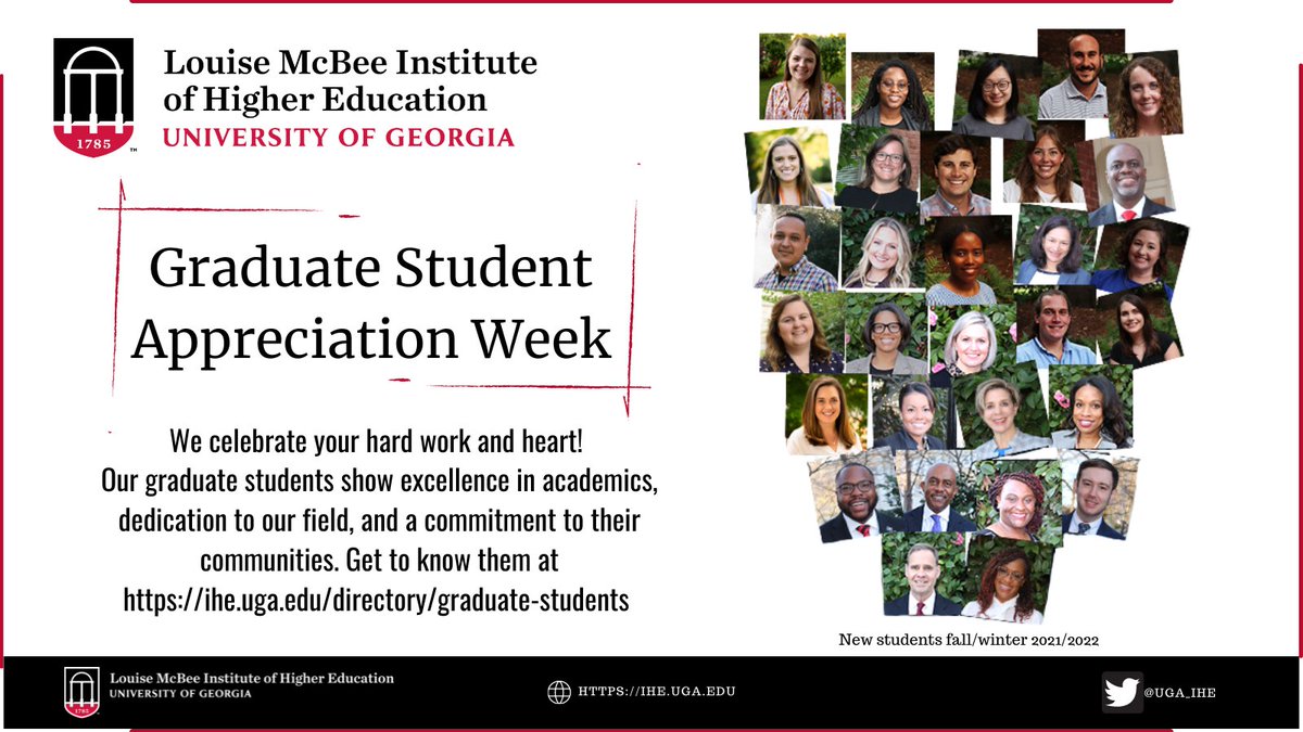 Our graduate students are at the heart of all we do at MIHE, and we are honored to recognize their commitment this week. Get to know them at ihe.uga.edu/directory/grad… 
@UGAGradStudies