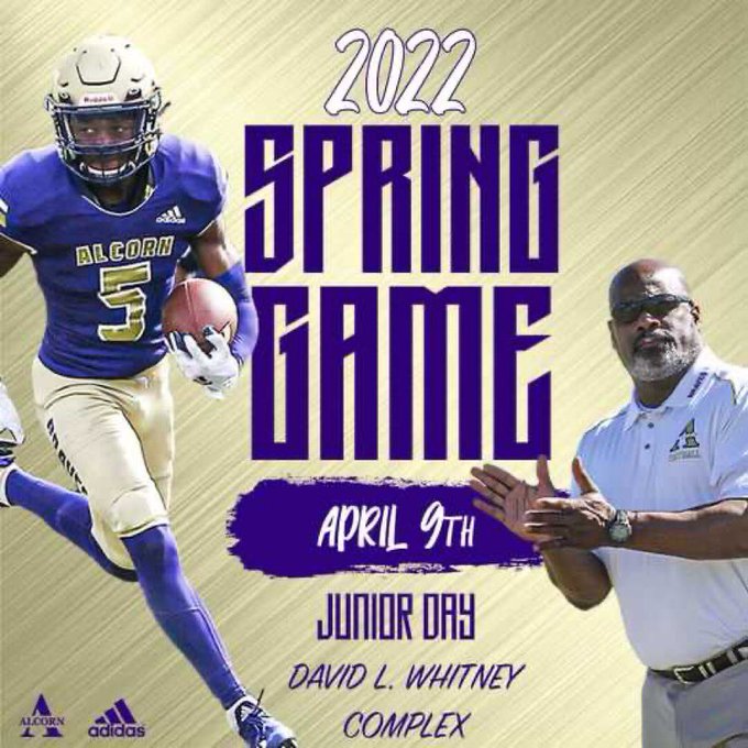 Countdown to Alcorn State University Spring Football Game
* Saturday April 9th at 2pm